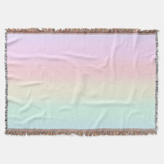 Cobertor Granulação colorida moderna Watercolor Arco-íris (Frente)