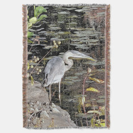 Cobertor Great Blue Heron Tapestry Style