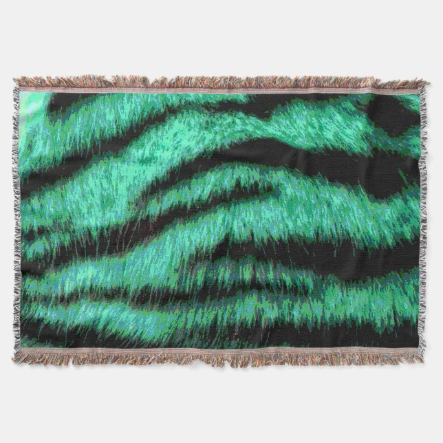 Cobertor Green neon tiger stripes (Frente)