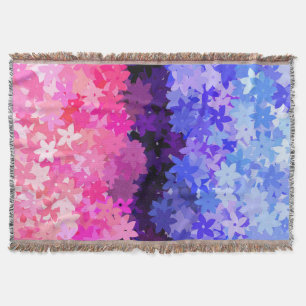 Cobertor Groovy Boho Quirky Retro Floral Orgulho Omnissexua