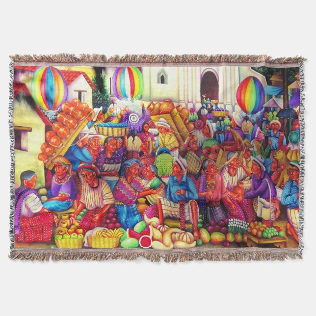 Cobertor Guatemala Art Throw Blanket (Frente)
