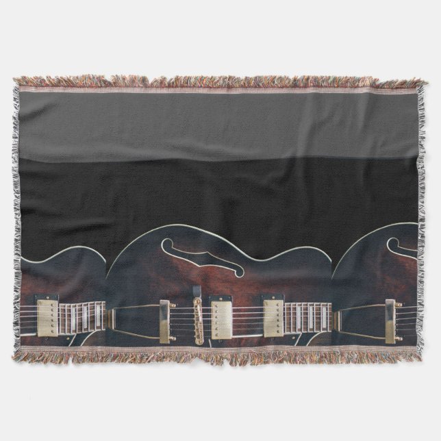 Cobertor Guitarra Elétrica em Preto (Frente)