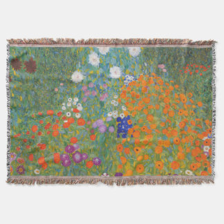 Cobertor Gustav Klimt Flower Garden Cottage Nature