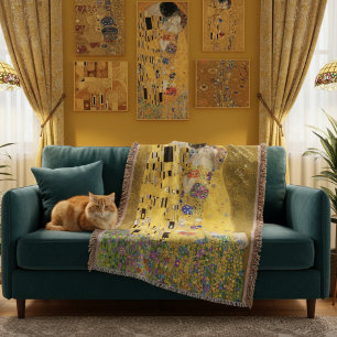 Cobertor Gustav Klimt Personalizado A Mensagem Do Amor Beij