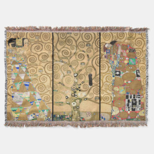 Cobertor Gustav Klimt - Stoclet Frieze Árvore da Vida