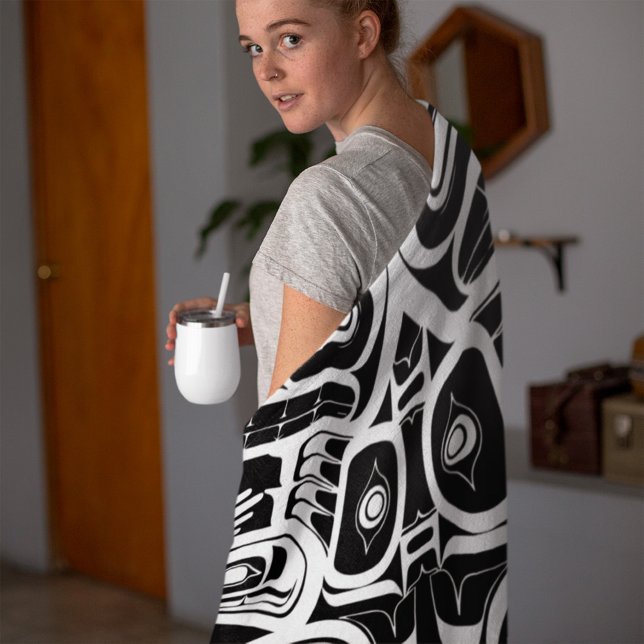 Cobertor Haida Eagle Thunderbird Noroeste da Colômbia (Criador carregado)