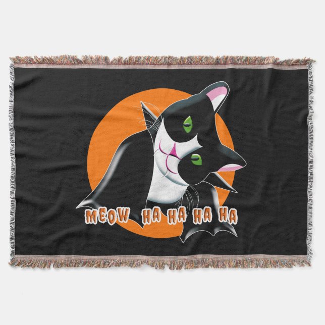 Cobertor Halloween Cat (Frente)