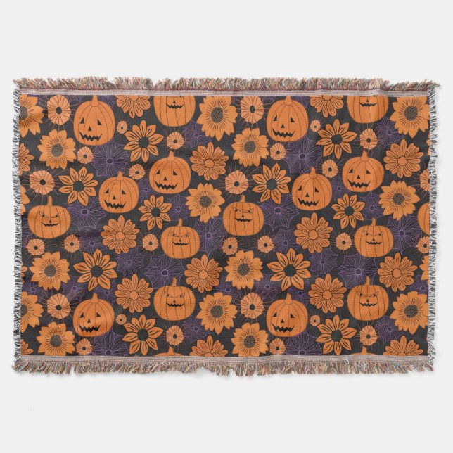 Cobertor Halloween Floral (Frente)
