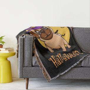 Cobertor Halloween Puggy Throw