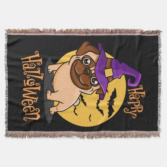 Cobertor Halloween Puggy Throw (Frente)