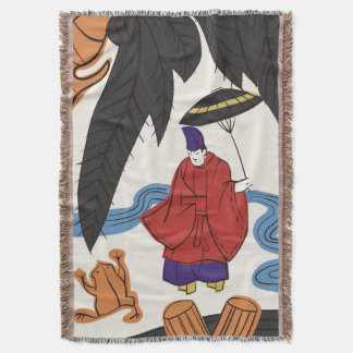 Cobertor Hanafuda "Yanagi-ni-Ono-Michikaze"