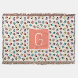 Cobertor Hand Drawn Doodle Ladybugs Cozy Blanket