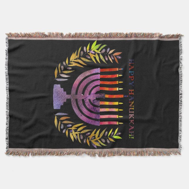 Cobertor Happy Hanukkah Throw (Frente)