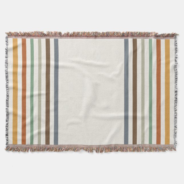 Cobertor Harvest Blessings Striped Throw Blanket | Autumn (Frente)