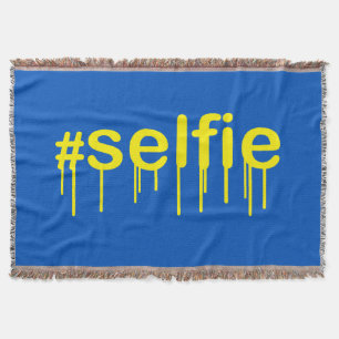 Cobertor Hashtag Selfie Droling em decoração azul