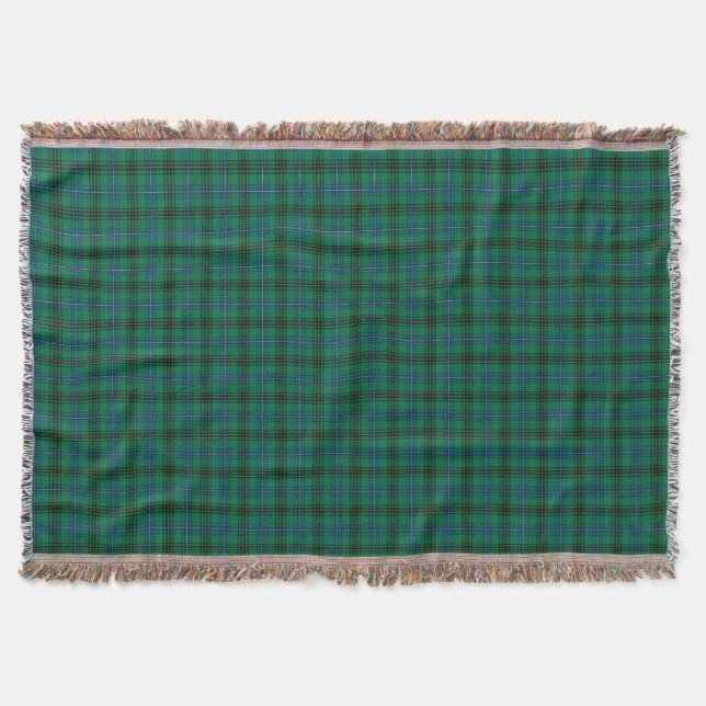 Cobertor Henderson Family Green e Blue Clan Tartan (Frente)