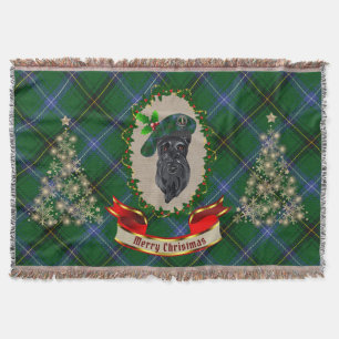 Cobertor Henderson Scottie Dog Christmas Throw