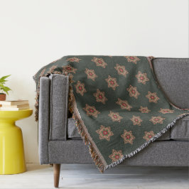 Cobertor Holly Star Holiday Throw Blanket Verde