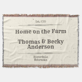 Cobertor Home on the Farm, Family Name, Vintage