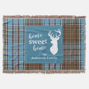 Cobertor Home Sweet Home Tartan Anderson Xadrez Personaliza