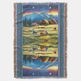 Cobertor Horse on Farm Wildflower Meadow