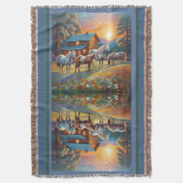 Cobertor Horse on Farm Wildflower Meadow