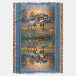 Cobertor Horse on Farm Wildflower Meadow