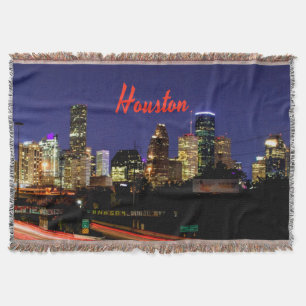 Cobertor Houston Texas City Skyline