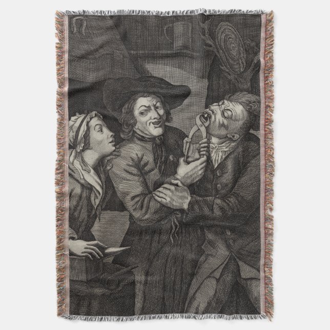 Cobertor Humor dental da odontologia engraçada do vintage (Frente Vertical)