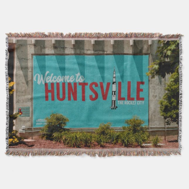 Cobertor Huntsville Alabama Rocket City (Frente)