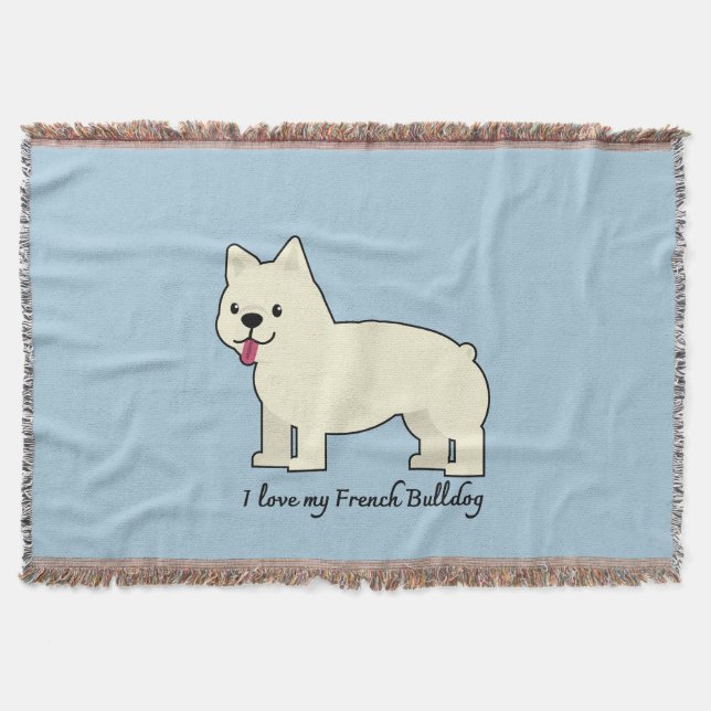 Cobertor I love my French Bulldog (Frente)