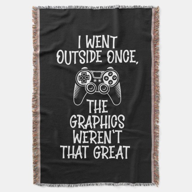 Cobertor I Went Outside - Funny Gamer (Frente Vertical)