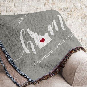 Cobertor Idaho Home State Personalizado