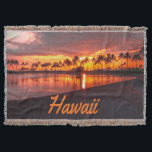 Cobertor Ilhas Havaianas de Praia do Havaí<br><div class="desc">Havaí Esta é uma linda foto das ilhas havaianas um pôr do sol perfeito para praia.  Se você vai de férias ou esteve de férias e precisa de uma memória,  isso é perfeito.  Ou uma forma excelente de surpreender alguém que você comprou alguns ingressos</div>