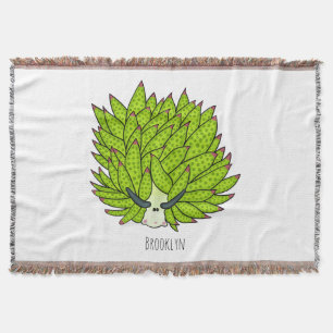 Cobertor Ilustração de desenho animado com lesma de folha