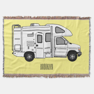 Cobertor Ilustração de desenho animado de Campervan