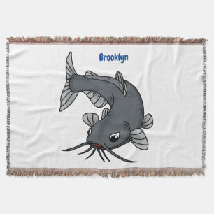 Cobertor Ilustração de desenho animado de catfish