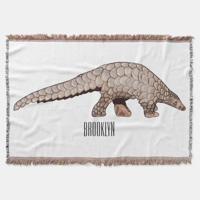 Cobertor Ilustração de desenho animado de Pangolin (Frente)