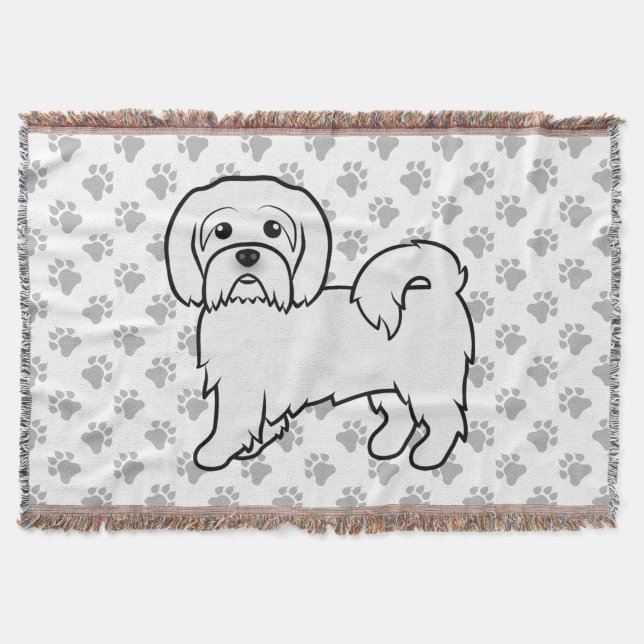 Cobertor Ilustração de desenho animado fofo do Coton de Tul (Frente)