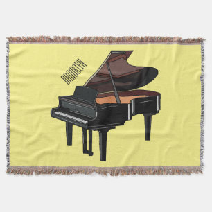 Cobertor Ilustração de desenho animado Piano