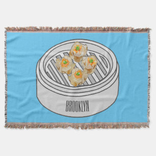 Cobertor Ilustração de desenho animado Shumai dim sum