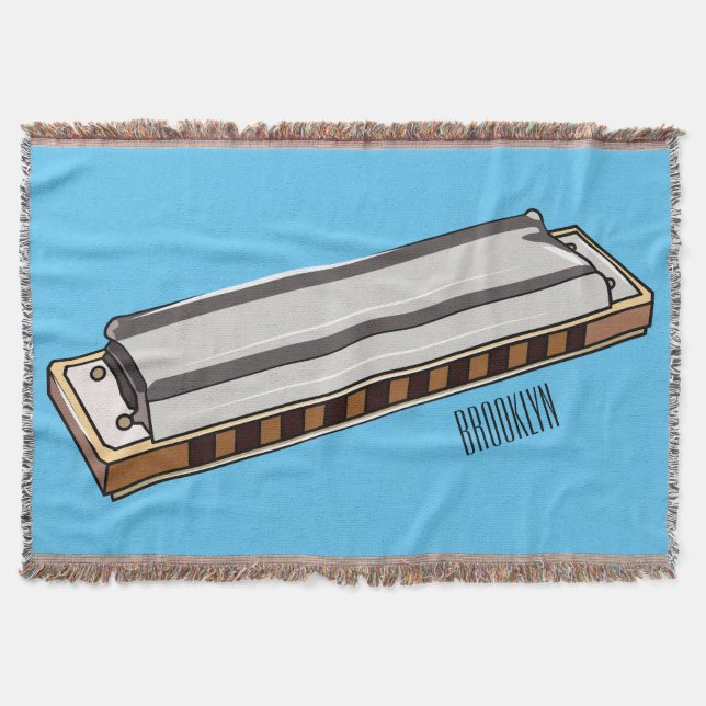 Cobertor Ilustração de desenho da Harmonica (Frente)