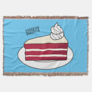 Cobertor Ilustração de desenho do bolo de veludo vermelho