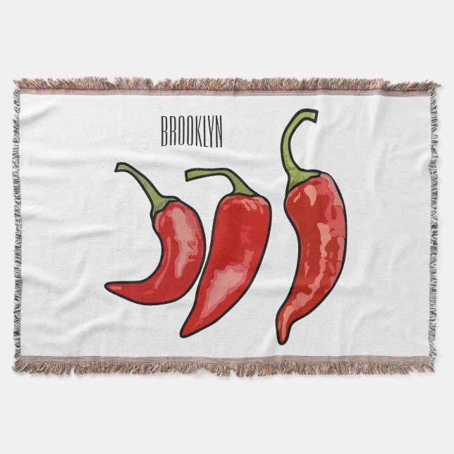 Cobertor Ilustração de desenho em chili (Frente)