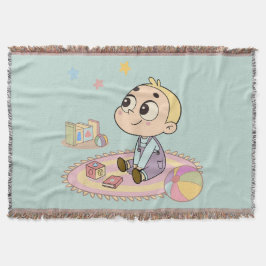 Cobertor Ilustração de Menino Amazado