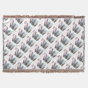 Cobertor Ilustração de Puna Flamingo Vintage