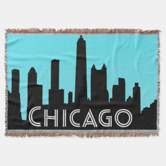 Cobertor Ilustração do horizonte de Chicago