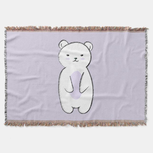 Cobertor Ilustração do Urso Polar Bonito (Frente)