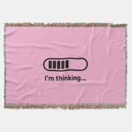 Cobertor I'm Thinking... Loading Progress Bar Pink Minimali