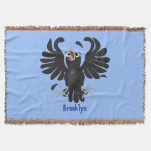 Cobertor Imagem de desenho animado de corvo maluco
